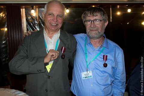 Adam Baruch i Sławek Zygmunt z Medalami Gloria Artis
